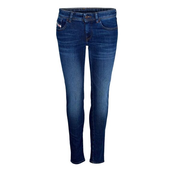 Diesel Denim - Diesel Womens/Ladies Mid Rise Straight Leg Jeans / Blue Denim
